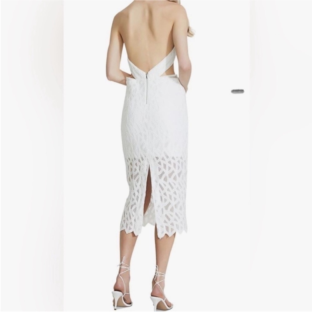 Bardot lace cutout dress L
